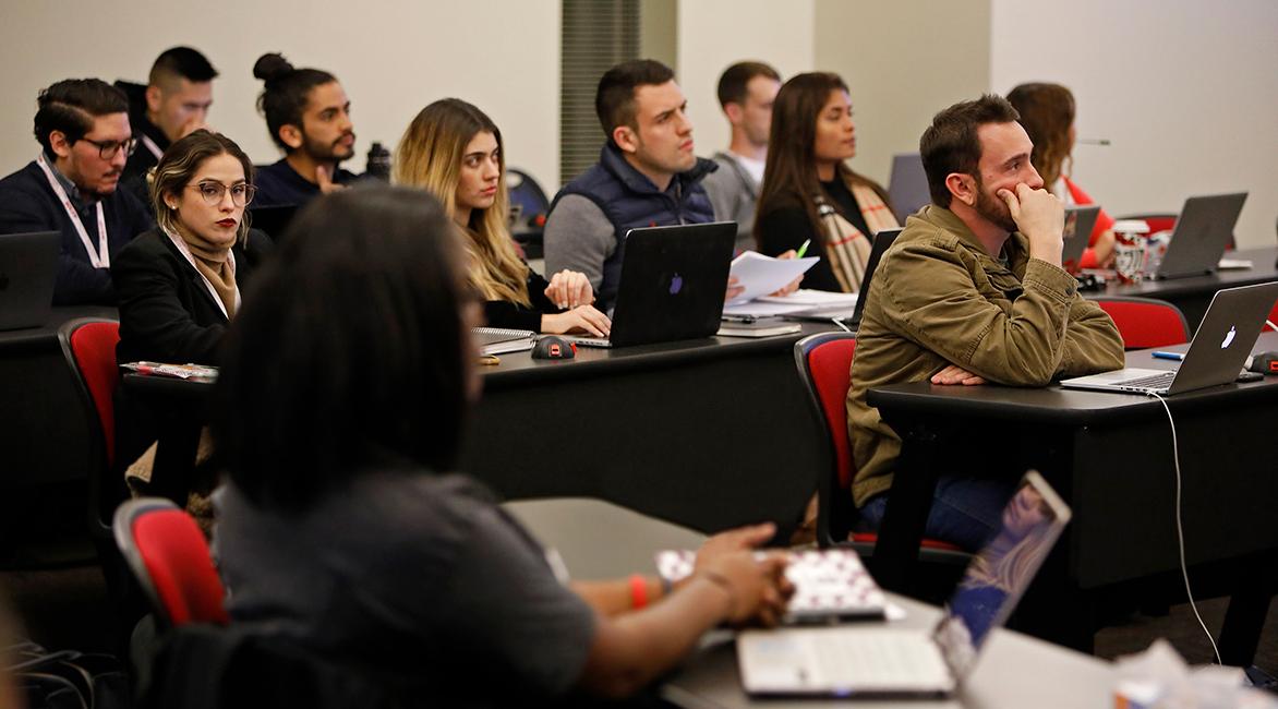 HEBSBA graduate students in class