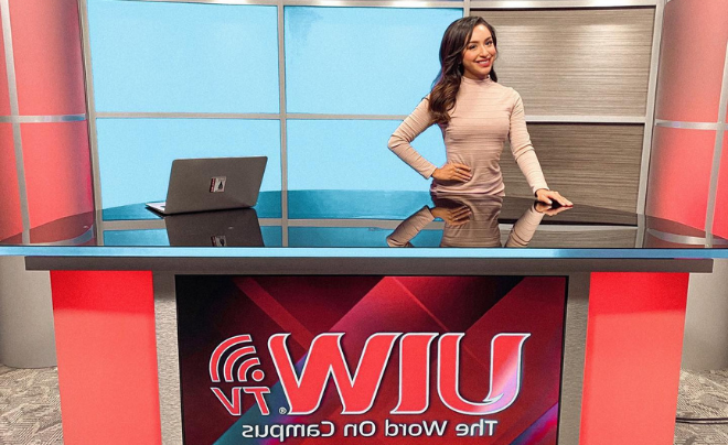 Abigail Velez on the set of UIWtv