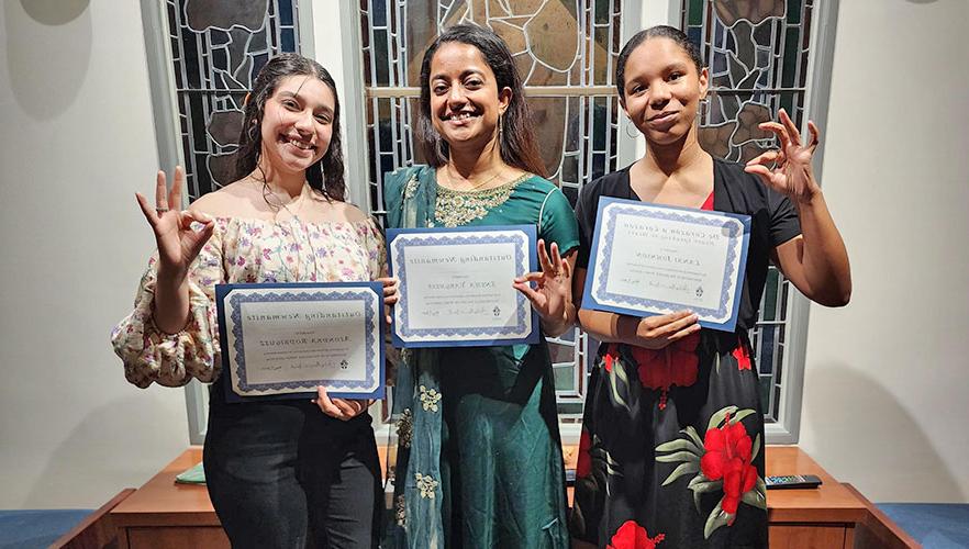 Lanai Johnson, Sneha Varghese and Alondra Rodriguez